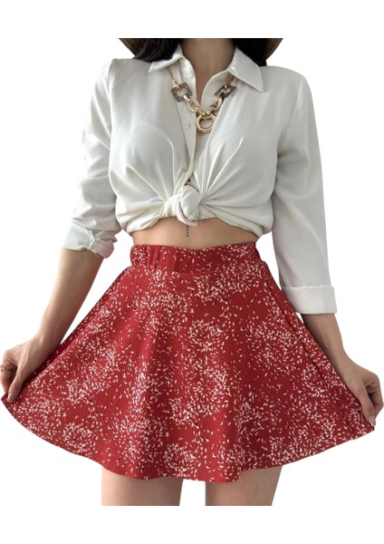 Krinkıl Şortlu Etek - Ki̇remi̇t fiyatları