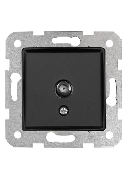 Gece Siyahı Uydu Priz F Konnektörlü Sonlu Mekanizma ve Kapak fiyatları