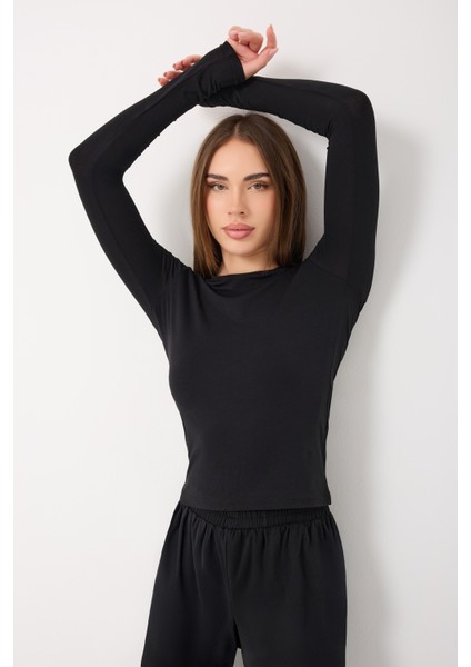 Ultra Soft Penye Modal Yuvarlak Yaka Bluz modelleri