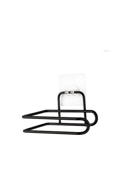 Yapışkanlı Siyah Açık Tuvalet Kağıtlığı Wc Kağıtlık Tutucu, VYDGR00001298