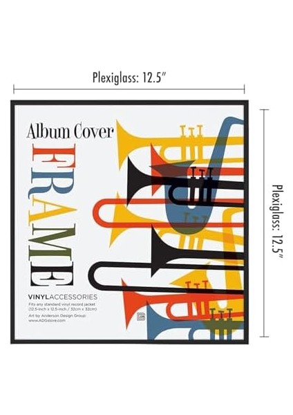 Americanflat 12,5 x 12,5 Parlak Pleksiglas ve Şık Minimalist Tasarımlı Siyah Alüminyum Albüm Çerçevesi - Duvara Monte - Asma Donanımı Dahil (2 Paket) modelleri