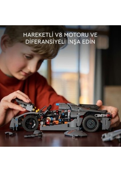 Koenigsegg Jesko Absolut Gri Araba 42173 - Çocuklar Için Oyuncak Yapım Seti, Doğum Günü Hediyesi Fikri (801 Parça) modelleri