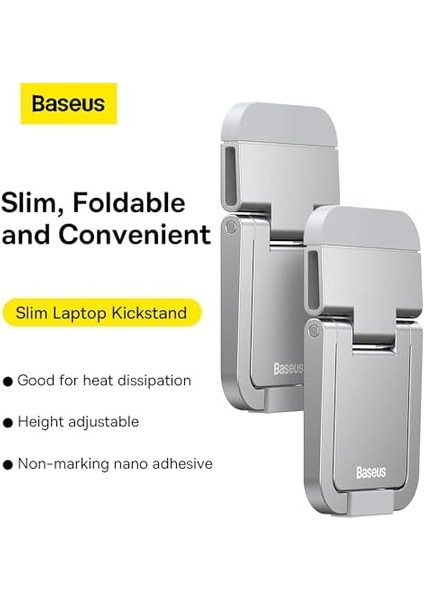 Ince Laptop Kickstand 2 Adet (Gümüş)