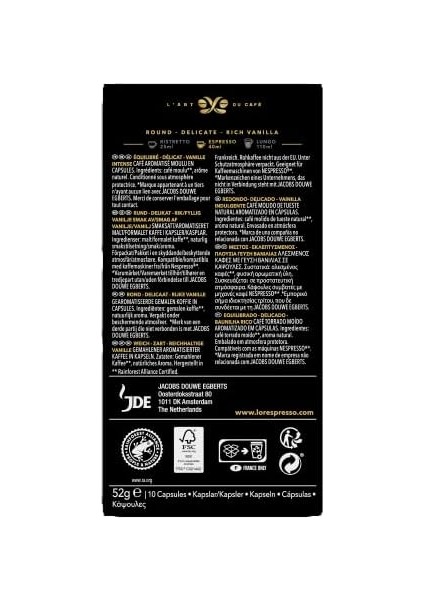 L&apos;orr Kap Vanilya Aromalı 10 x 10 Adet