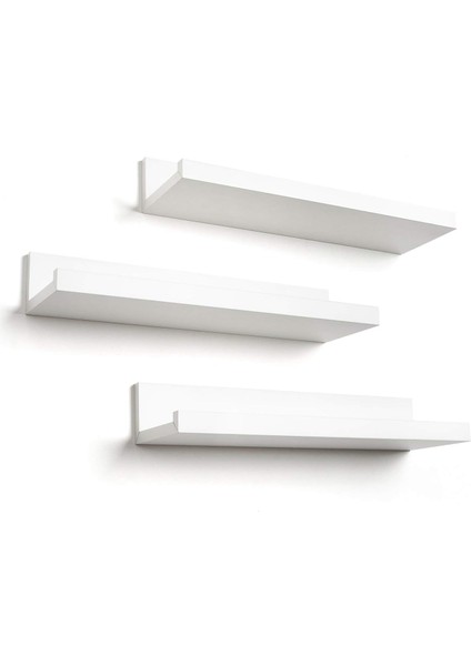 Americanflat 35,6 cm Asılı Raf Seti, 3&apos;lü Beyaz, Kompozit Ahşap, Duvara Monte Edilmiş Saklama Rafları, Yatak Odası, Oturma Odası, Banyo, Mutfak, Ofis ve Daha Fazlası Için, 14 Inç (3 Adet) modelleri