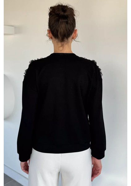 Kadın Ön Fermuarlı Gül Figürlü Taşlı Ceket P-00019297 fırsatları