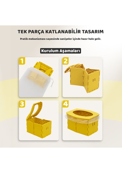 Lazımlık, Portatif Seyahat Tipi Katlanabilir Taşınabilir Çocuk Tuvaleti, Sarı fırsatları