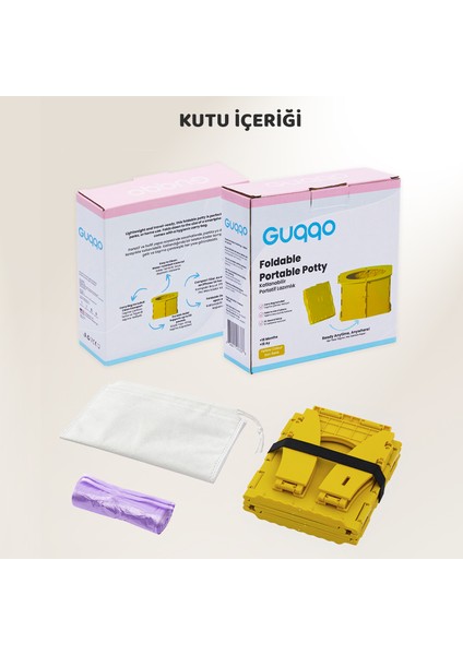 Lazımlık, Portatif Seyahat Tipi Katlanabilir Taşınabilir Çocuk Tuvaleti, Sarı