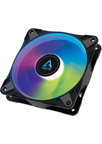 P12 Pwm Pst A-Rgb 0db - 120 mm Pwm Kasa Fanı, Statik Basınç Için Optimize Edilmiştir, Kasa Fanı, Yarı Pasif: 0-2000 Devir/dakika, 5V 3 Pin -Led, Tek Fan - Siyah