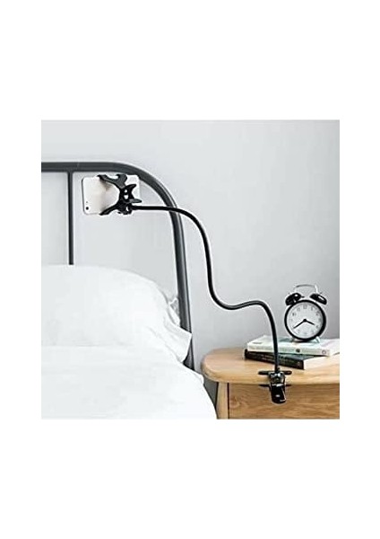 Akrobat Telefon Tutucu Oynar Başlıklı Klipsli Araç Içi Masa Kenarı Telefon Tutacağı (Siyah) modelleri