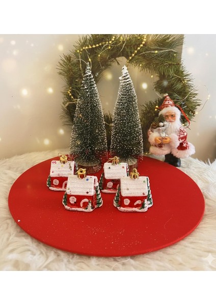 Yılbaşı Kar Evi Şeklinde Ağaç Süsü – 4 Adet fiyatları