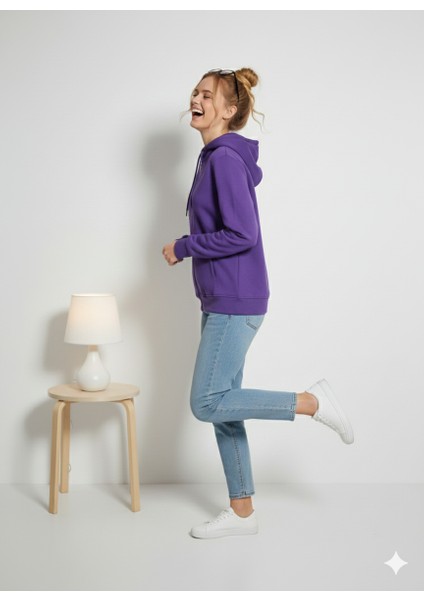 Unısex 3 Iplik Pamuklu Şardonlu Içi Polarlı Regular Fit Rahat Kalıp Kapşonlu Fermuarlı Kalın Hırka modelleri