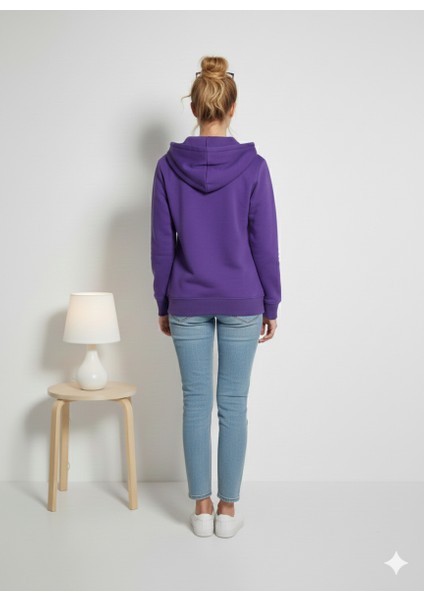 Unısex 3 Iplik Pamuklu Şardonlu Içi Polarlı Regular Fit Rahat Kalıp Kapşonlu Fermuarlı Kalın Hırka fırsatları