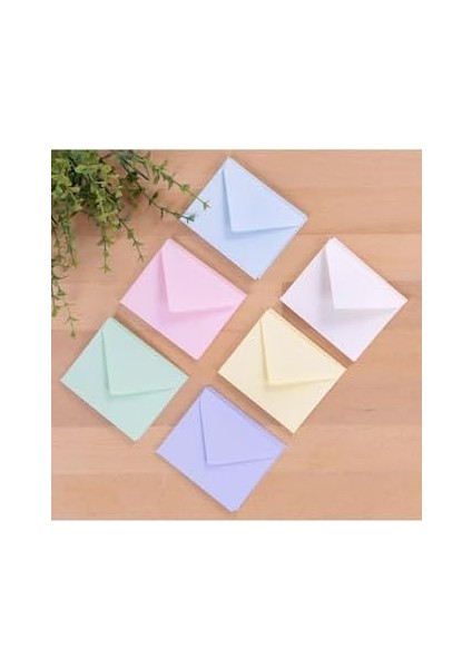 Minik Zarf Seti, 7x9 cm 30 Adet (Açık Sarı-Su Yeşili-Açık Mavi-Krem-Lila-Açık Pembe)
