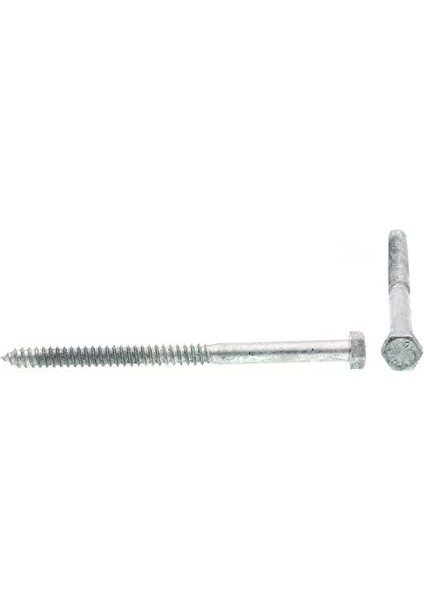 9057586 Altıgen Gecikme Vidaları, 1,5 cm x 10 Inç, A307 A Sınıfı Daldırma Galvanizli Çelik, (5&apos;li Paket)