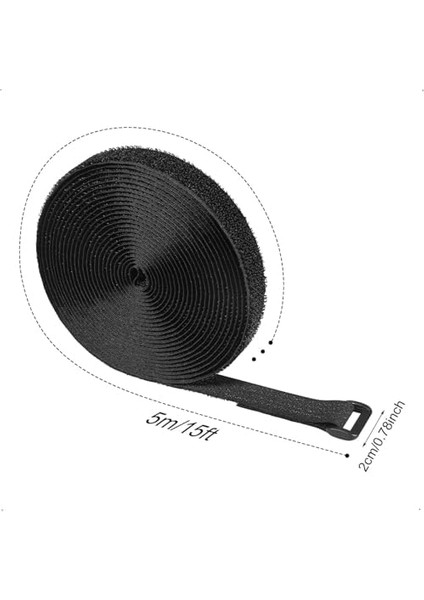 Cırt Cırtlı Kablo Bağları, 2 Adet Toplam 10 Metre Ayarlanabilir Kablo Yönetim Kayışı, 50 Adet Tokalı, Yeniden Kullanılabilir Çift Taraflı Bantlı Kablo Bağları, Serbest Kesim Uzunlukları modelleri