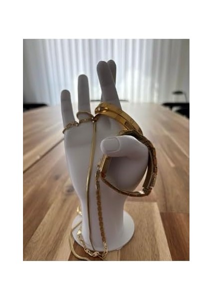 El Formunda Yüzük Takı Standı Takı Organizeri Takı Düzenleyici Beyaz modelleri