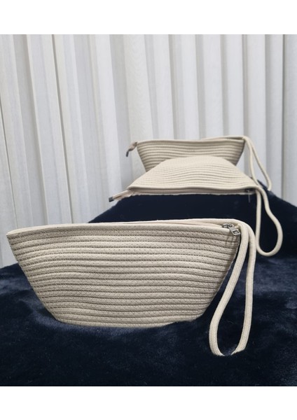 Kadın Jüt Ip Çanta, Hediyelik, Hasır Çanta