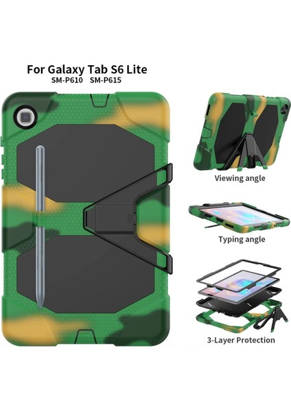 Samsung Galaxy P610 Tab S6 Lite 10.4 Kılıf Griffin Tablet Kapak - KAMUFLAJ-(5796) - BI001V-4YPA37 fırsatları