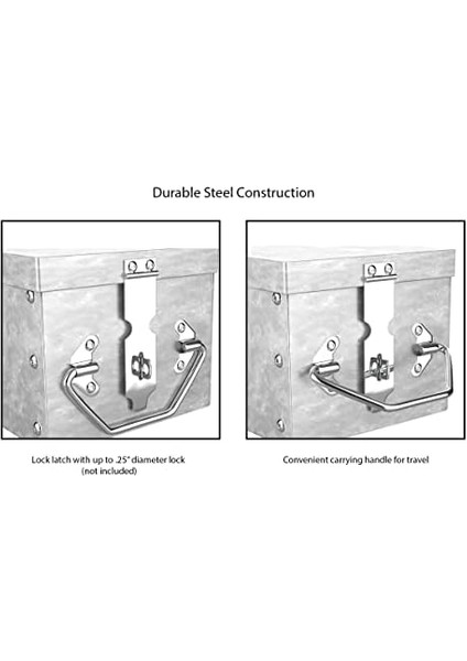 Katlanır Saplı Kilit Kutusu - Değerli Eşyaları, Nakit, Mücevher ve Silahları Güvence Altına Almak Için Istiflenebilir Tasarımlı Dayanıklı Metal Saklama Sandığı (Gümüş) modelleri