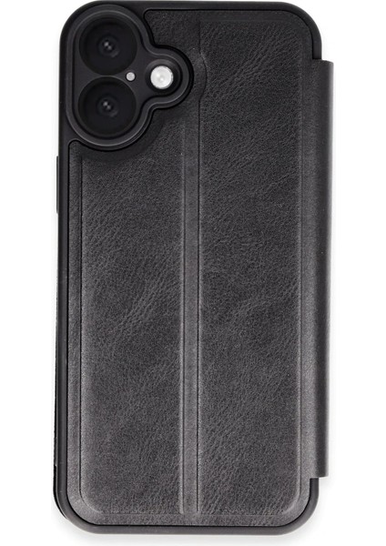 iPhone 16 Plus Kılıf Flip Cover - Siyah