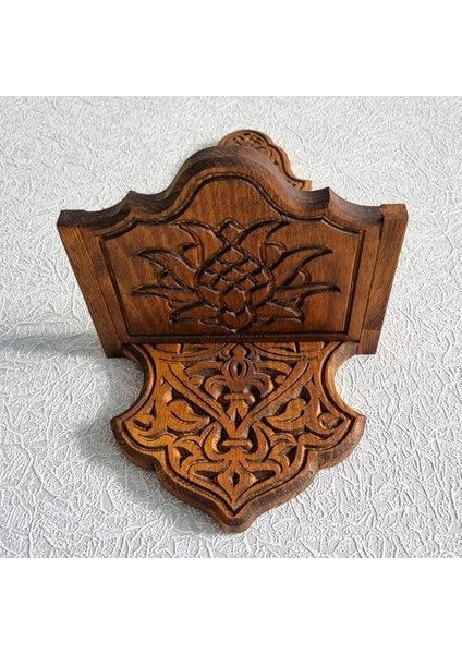 Ahşap Mumluk Duvar Rafı Gaz Lambası Duvar Standı Rustik Duvar Dekoru