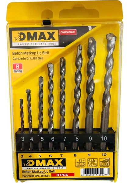 8 Parça Matkap Ucu Seti, Model DMX4348 fiyatları