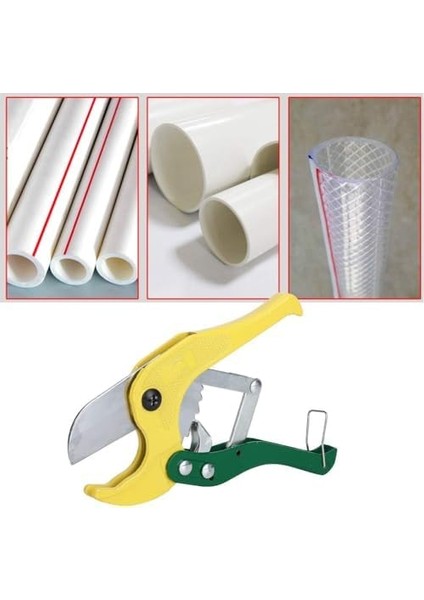 Pvc Boru Kesme Makası – Ø42 mm Metal Gövdeli Profesyonel Kesici | Plastik, Pprc, Pe, Pex, Pvc ve Boş Kesitli Borular Için El Aleti – Turuncu Ergonomik Saplı modelleri