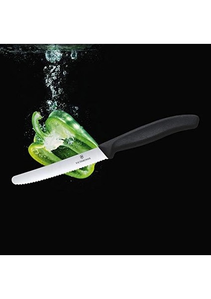 Vt 6.7833 Siyah Tırtıklı Domates Sosis Bıçağı 11 cm