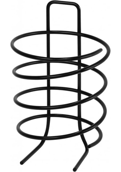 19 cm Metal Saç Kurutma Makinesi Standı – Spiral Tasarımlı Masaüstü ve Duvar Tipi Fön Makinesi Tutucu