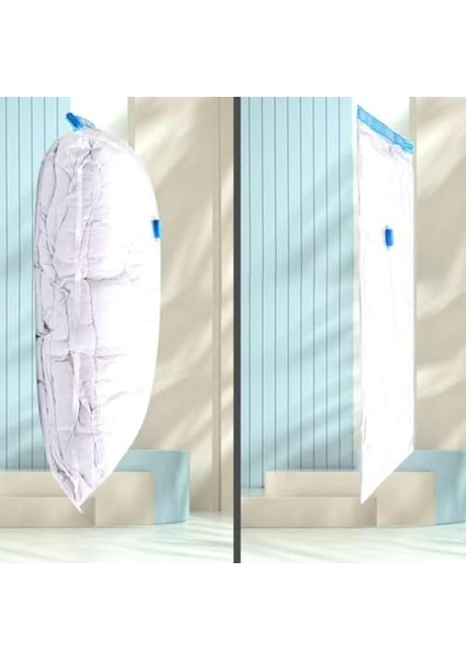 Süper Kalite 3 Boy 5&apos;li Paket Vakumlu Hurç, 2 Adet 70X50CM, 2 Adet 80X60CM, 1 Adet 100X80CM, El Pompası Hediye, Giysi Yastık Yorgan Yazlık Kışlık Seyahat Için Vakumlu Saklama Torbaları fiyatları