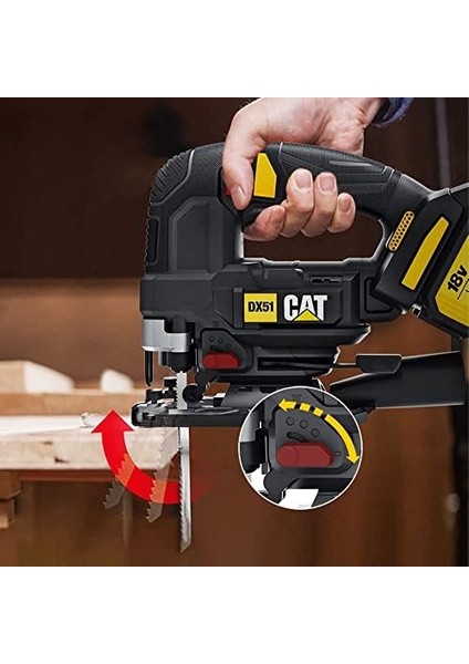 DX51BC 18VOLT 2.0AH Li-Ion Tek Akülü Profesyonel Kömürsüz Dekupaj Testere