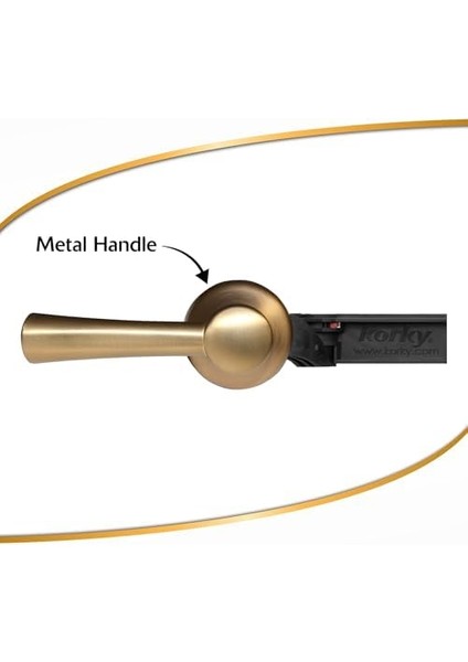 6094BP Strongarm Tank Kolu, Evrensel Ön Açılı Yan Sol ve Sağ Montaj Tuvaletlere Uyar, Fırçalanmış Altın fiyatları