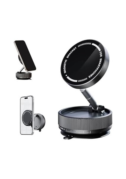 Manyetik Araç Içi Telefon Tutucu [vakumlu Telefon Tutucu Güçlü Mıknatıs iphone 11-16 Pro Max Uyumlu ] Titreşime Dayanıklı Telefon Tutucu Çıkarılıbilir Vakum Tutucu ile Uyumlu modelleri