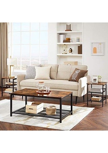 Komodin, 2&apos;li Set, Ayarlanabilir File Raflı, Oturma Odası, Yatak Odası, Endüstriyel, Sağlam Çelik Çerçeve, + Siyah fiyatları