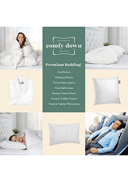 16X24 Dekoratif Kırlent Içi, Kuş Tüyü ve Tüy DOLGUSU,%100 Pamuk Kılıf 233 Iplik Sayısı, Dikdörtgen Yastık Içi - Abd&apos;de Üretilmiştir (2 Paket) fiyatları