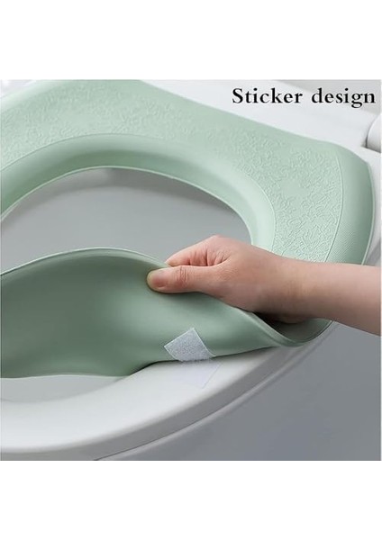 Banyo Klozet Kapağı, 9X42CM Kendinden Yapışkanlı Isıtıcılı Yastık, Yıkanabilir Sağlıklı Klozet Kapağı Pedi, Silikon Köpük Yüksek Köpüklü Yapışkan