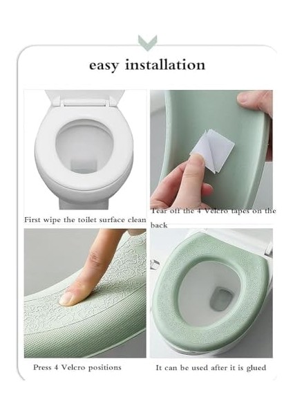 Banyo Klozet Kapağı, 9X42CM Kendinden Yapışkanlı Isıtıcılı Yastık, Yıkanabilir Sağlıklı Klozet Kapağı Pedi, Silikon Köpük Yüksek Köpüklü Yapışkan modelleri