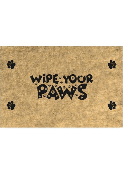 Tasarımlı Dekoratif Kapı Önü Paspas, Dış Mekan/ev Içi/ /mutfak/yatak Odası/giriş Paspasları (Paws, 45X70)