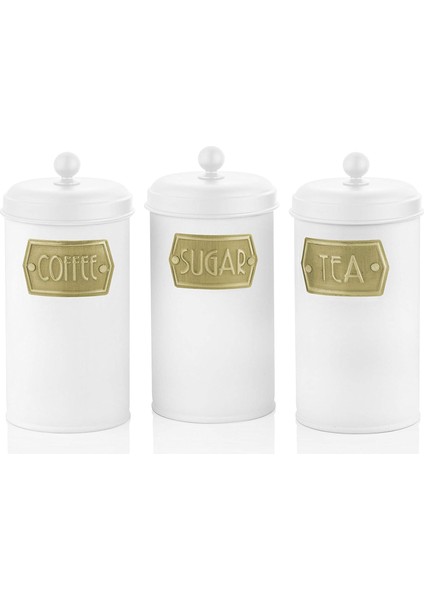 Mia Çay Şeker Kahve Kavanozu, Beyaz