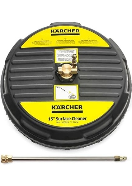 - Evrensel 15 Inç Yüzey Temizleyici Ataşmanı - Gazlı Basınçlı Yıkama Makineleri Için - 2600-3200 Psı - 1/4 Inç Hızlı Bağlantı