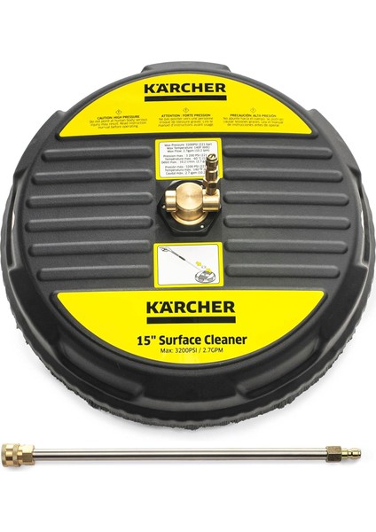 - Evrensel 15 Inç Yüzey Temizleyici Ataşmanı - Gazlı Basınçlı Yıkama Makineleri Için - 2600-3200 Psı - 1/4 Inç Hızlı Bağlantı fiyatları