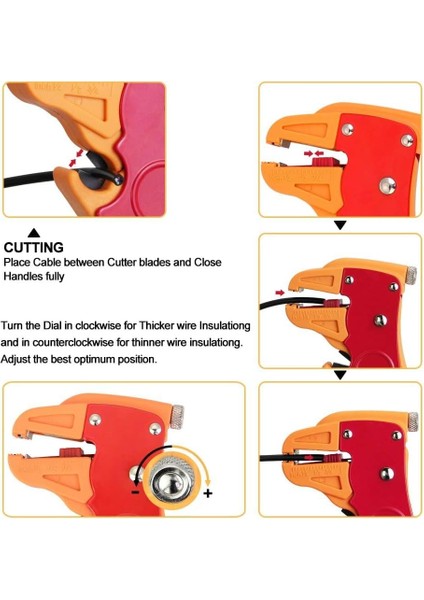 Otomatik Kablo Soyucu ve Kesici – 7” (180 Mm) 2’si 1 Arada Tel Soyma ve Kesme Aleti | Ayarlanabilir Tel Soyucu, 0.25–6 Mm² Kablo Için, Profesyonel Elektrikçi El Aleti fiyatları