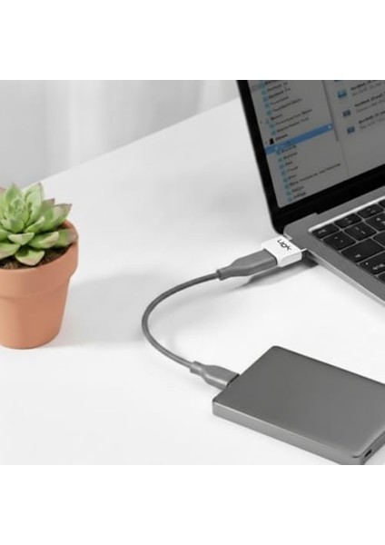 O192 USB - Type-C Dönüştürücü Otg Metal Adaptör Silver-Gri