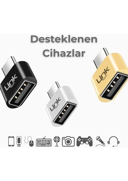 O192 USB - Type-C Dönüştürücü Otg Metal Adaptör Silver-Gri modelleri