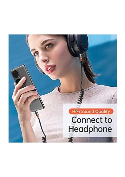 CA-0900 Spiralli Type-C To 3.5mm Aux Ses Kablosu 1.8m modelleri