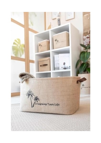 Jüt Dolap Içi Çamaşır Çocuk Odası Oyuncak Düzenleyici Katlanır Saklama Sepeti Organizer 34X24X21 fiyatları