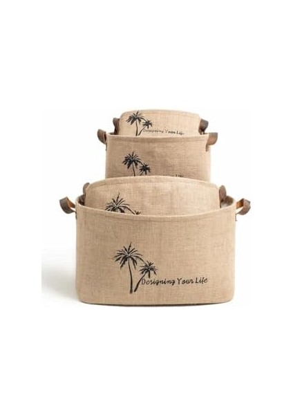 Jüt Dolap Içi Çamaşır Çocuk Odası Oyuncak Düzenleyici Katlanır Saklama Sepeti Organizer 34X24X21 modelleri