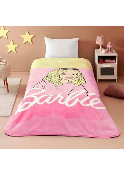 Malibu Çizgi Film Karakteri Pamuk-Polyester Karışım Battaniye, Sarı, Pembe, Tek Kişilik fiyatları