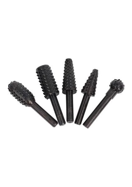 Profesyonel Ahşap Döner Törpü Seti, 5 Parça, El Aleti, Ahşap Işleme